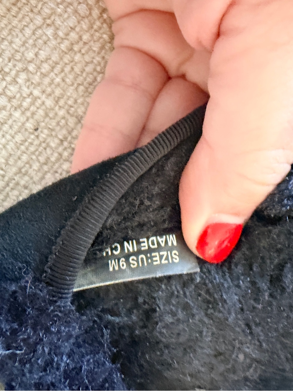Kate Spade, Black Fuzzy Cat Face Slippers with Gold Accents, Black/Gold, 9 - Picture 7 of 13